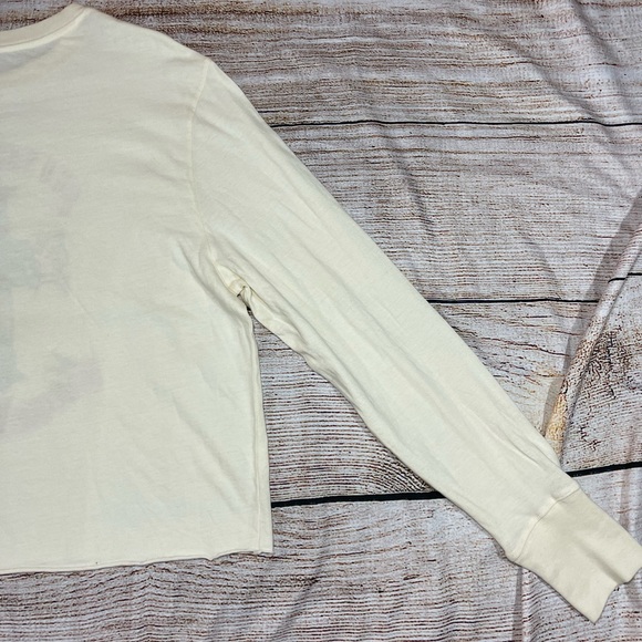 ⚡️SOLD⚡️ Guns N' Roses Band Long Sleeve Crop Tee Ivory Skull Graphic Shirt NEW - Picture 13 of 16